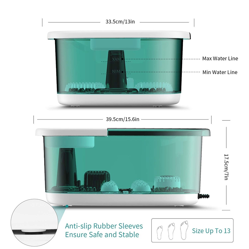 MM-20A-3 Aparat de masaj pentru baie spa pentru picioare cu căldură și patru role mari de masaj
