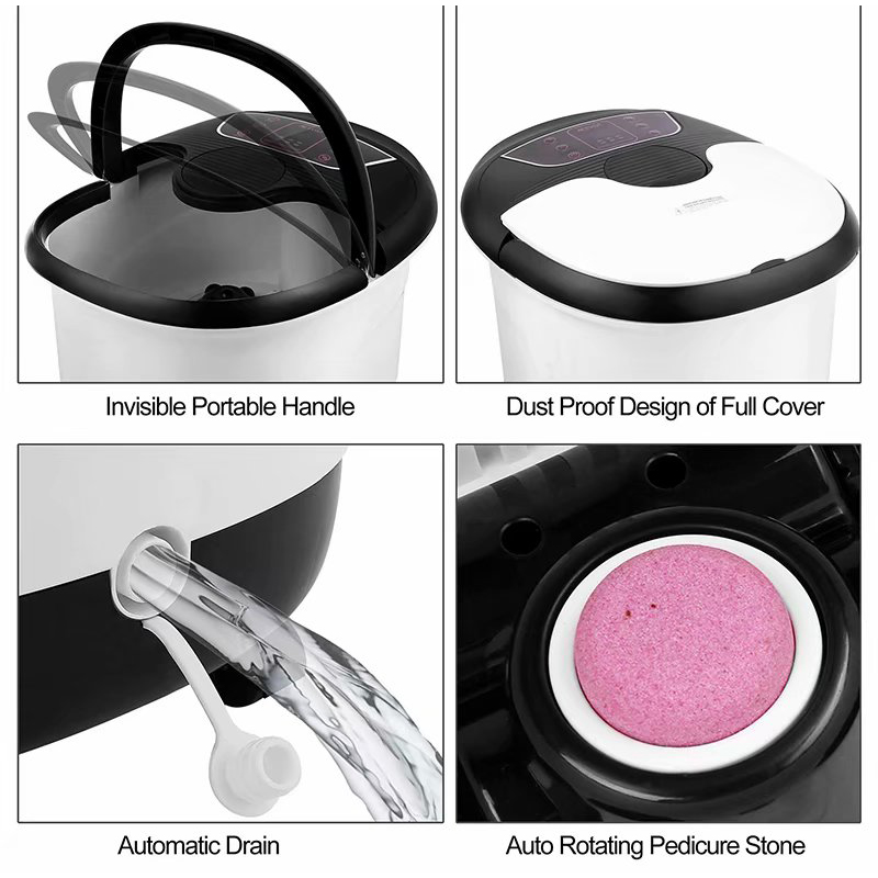 MM-18C Aparat de masaj automat pentru baie spa pentru picioare cu role de masaj 8 buc și piatră ponce